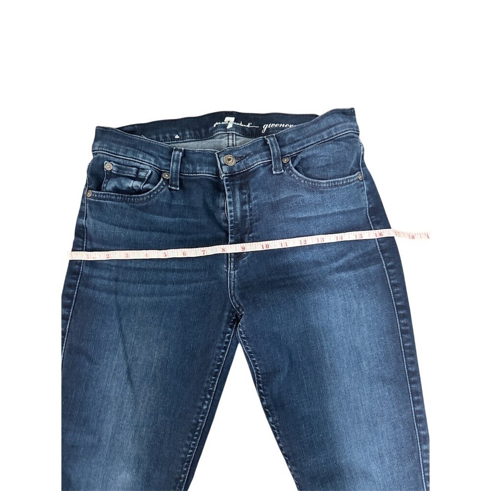 7 For All Mankind Gwenevere Skinny Jeans Womens Size 28 Dark Wash Stretch - Picture 7 of 10